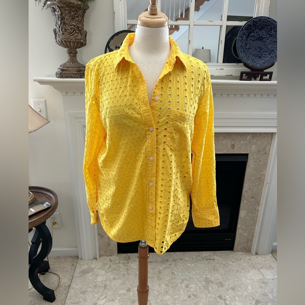 J. Crew Yellow Button Down Shirt